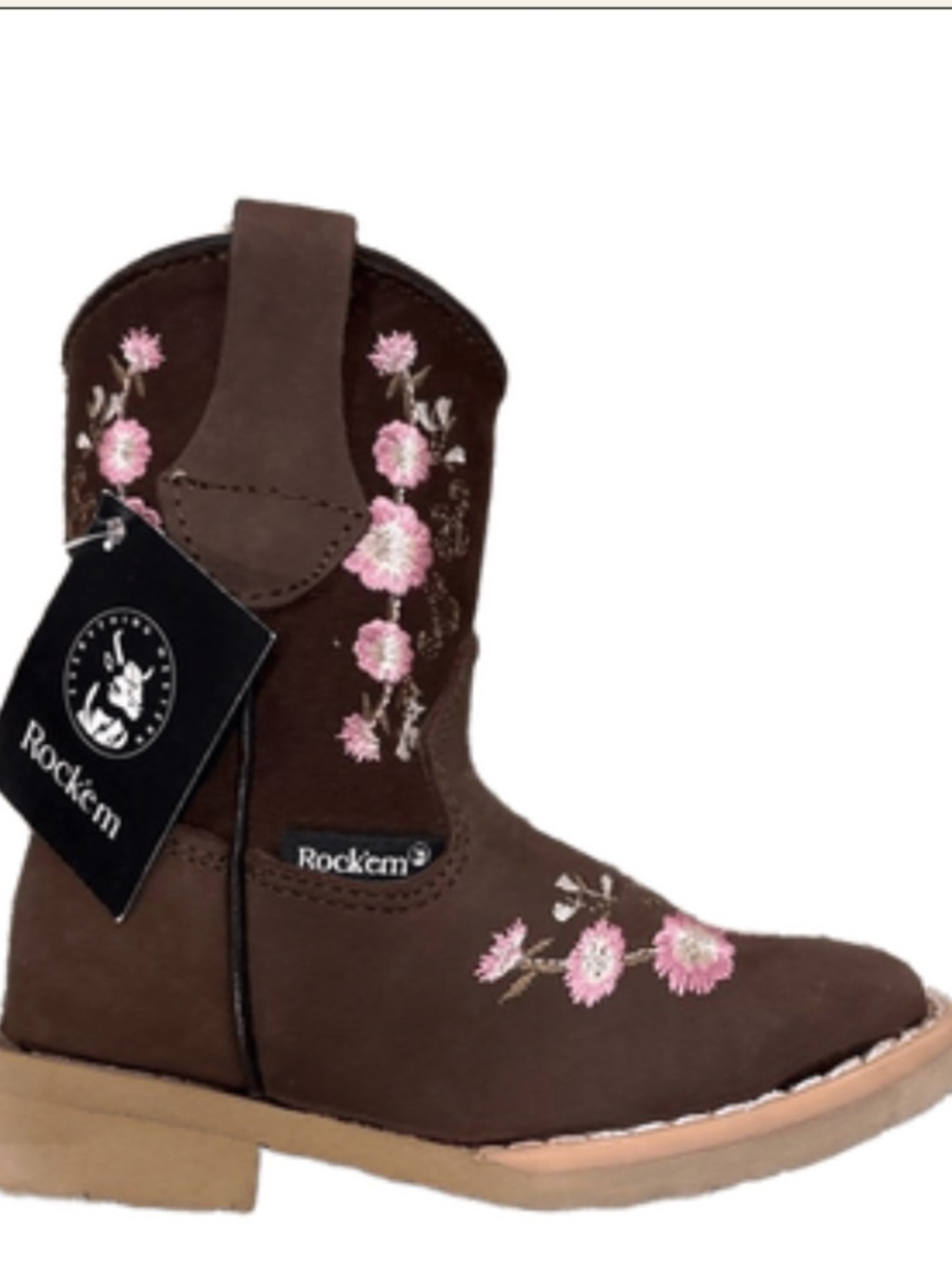 Rock EM Little Girls' Brown Boots (Dark Brown Suede), BOHO/Folk Style - Size 13